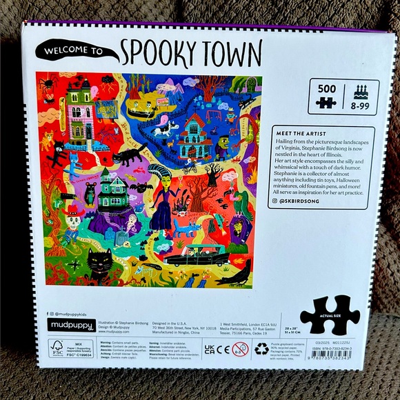 Welcome to Spooky Town 500 Piece Family Halloween Puzzle from Mudpuppy - Picture 5 of 5